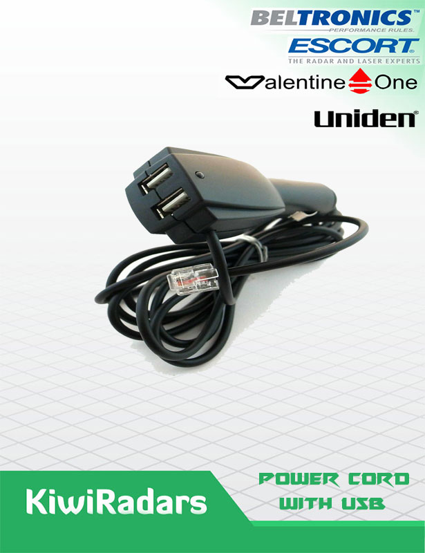 OmiLik 6ft 12V Car Charger Power Cord For Escort Radar Detectors (Passport, Max Series)